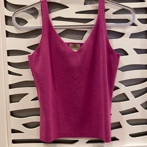 Sigrid Olsen Sport pink knit tank top
